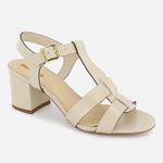 Tamanco Feminino Couro Fivela Confort Noemi Off White