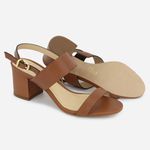 Tamanco Feminino Couro Casual Ísis Camel