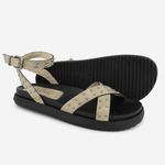 Sandália Rasteiria Couro Solado Confort Emanuela Off White