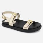 Sandália Rasteiria Couro Confort Tatiane Off White