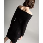 Vestido Ombro a Ombro Origem Preto Com Paetês