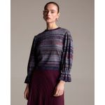 Blusa Nuage Manga 3/4 Lurex Listras