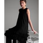 Vestido Boho Babados Preto