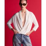 Blusa Boho Decotada Letícia Off White