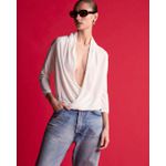 Blusa Boho Decotada Letícia Off White