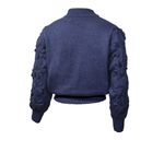 Blusa Levi Bordada Azul Marinho+