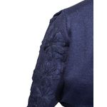 Blusa Levi Bordada Azul Marinho+