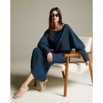 Blusa Guipir Marinho-