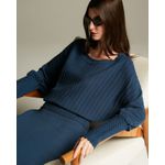 Blusa Guipir Marinho-