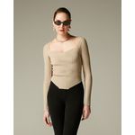 Blusa Faroe Decote Bege -