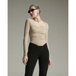 Blusa Faroe Decote Bege -