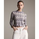 Blusa Chevron Manga 3/4 Eclat