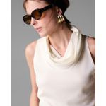 Top Letícia Gola Drapeada Off White