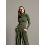 Blusa Gola Ponto Pérola Verde Militar