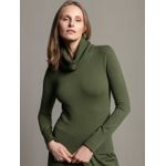 Blusa Gola Ponto Pérola Verde Militar