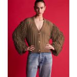 Cardigan Franjas Betsy Bege Matte