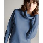 Blusa Box Gola Alta Azul