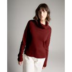 Blusa Box Gola Alta Bordô
