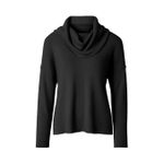 Blusa Box Gola Alta Preta