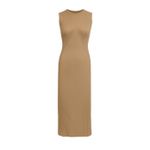 Vestido Regata Canelado Camel