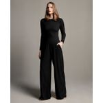Blusa Pura Gola Careca Preta