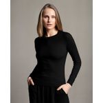 Blusa Pura Gola Careca Preta
