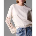 Pull Letícia Mangas Vazadas Branco