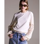 Pull Letícia Mangas Vazadas Branco