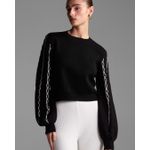 Blusa Luisa Manga Longa Preta
