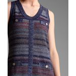 Vestido Cavado Nuage Lurex Listras
