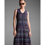 Vestido Cavado Nuage Lurex Listras