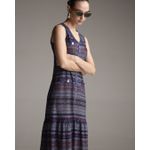 Vestido Cavado Nuage Lurex Listras