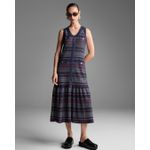 Vestido Cavado Nuage Lurex Listras