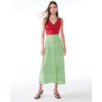 Saia Midi Irene Verde Folha