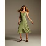 Saia Midi Folha Verde Folha