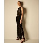 Saia Dália Bordada Preto