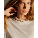 T-shirt Bordada Margarida Branco Off White