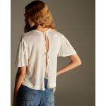 Blusa Costa Amarrações Glicínia Branco