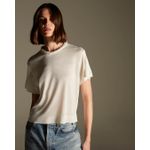 T-Shirt Decote Bordado Off White