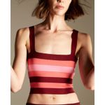 Blusa top Hibisco Bordô