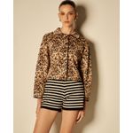 Short Listras Iris Preto e Branco