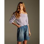 Blusa Poinsétia Lilás Ombro a Ombro