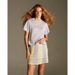 T-Shirt Basic Gola Redonda Lilás