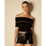 Top Ombro a Ombro Melissa Preto
