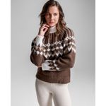 Pull Jacquard Marrom 