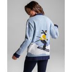 Cardigan Jacquard Ski Azul Claro