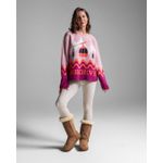 Pull Megeve SKI Rosa Framboesa