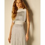 Vestido Serpentine Franjas Prateado