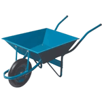 Carriola carrinho de mão giga caçamba quadrada 80L azul Canal
