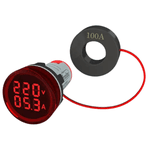 Voltimetro amperimetro digital 22m vermelho VA20-2R